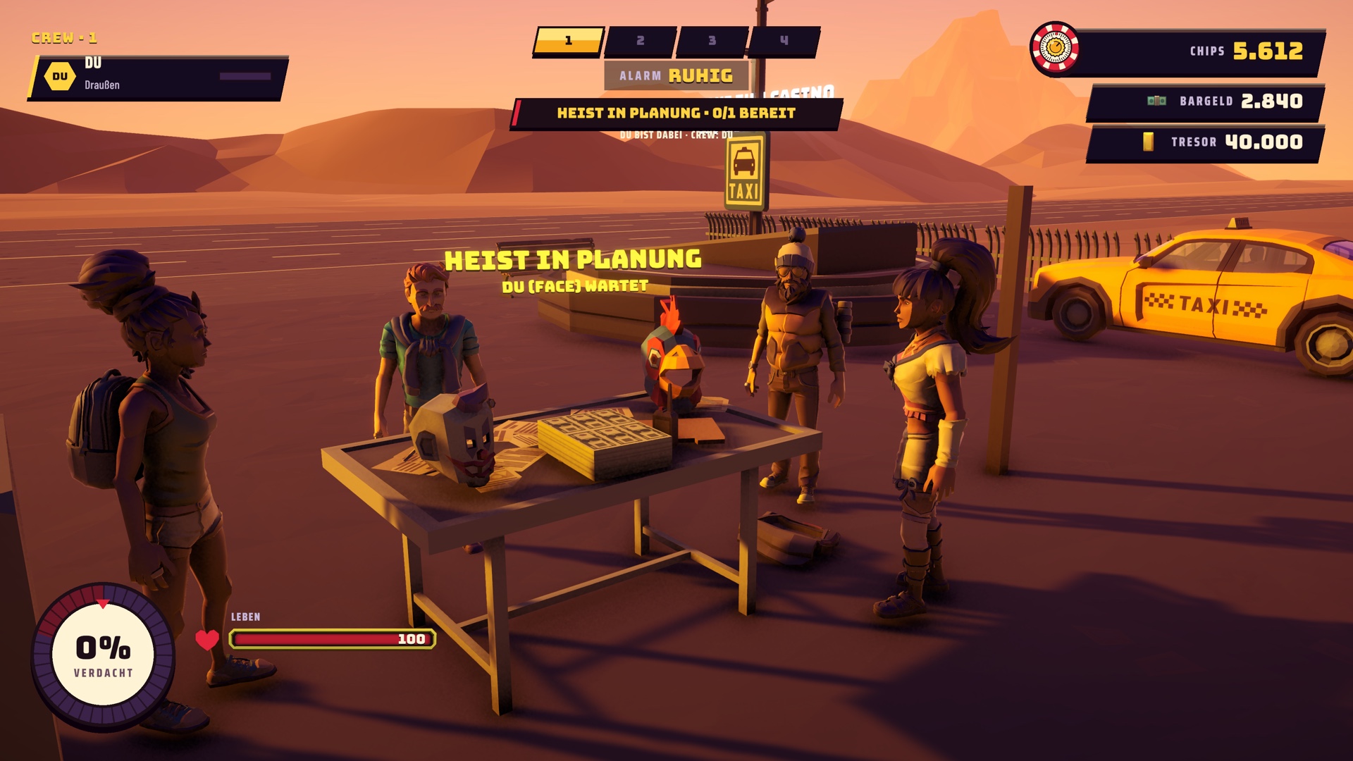 Heist planning at the base
